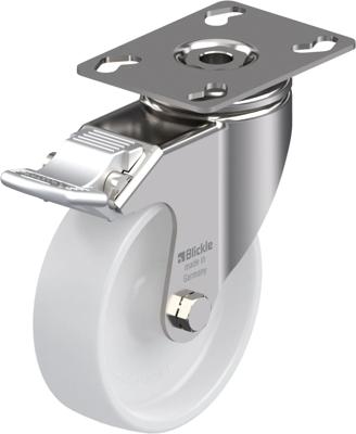 Blickle LKPXA-PO 101G-FI Zwenkwiel met rem Wieldiameter: 100 mm Draagvermogen (max.): 120 kg 1 stuk(s)