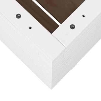 Plantenbak 60x60x72,5 cm massief grenenhout wit