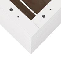 Plantenbak 60x60x72,5 cm massief grenenhout wit - thumbnail