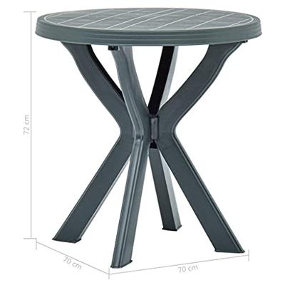 VidaXL Bistrotafel ø70 cm kunststof groen
