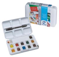 Van Gogh aquarelverf, pocket box met 12 halve napjes - thumbnail
