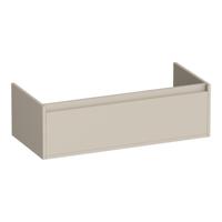 Brauer Hope - Onderkast - 100 cm - met 1 Softclose Lade Greeploos en 1 Sifon Uitsparing - Mat Beige - thumbnail