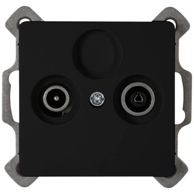 KOPP - Televisie/Radio Contactdoos - Wandcontactdoos Coax - Paris HK05 - Inbouw - Mat Zwart