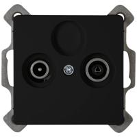 KOPP - Televisie/Radio Contactdoos - Wandcontactdoos Coax - Paris HK05 - Inbouw - Mat Zwart - thumbnail