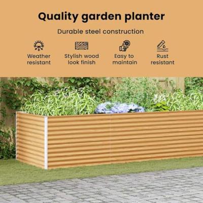 Verhoogde plantenbak 485 x 100 x 68 cm Gegalvaniseerd staal Verhoogde plantenbak 485 x 100 x 68 cm Gegalvaniseerd staal