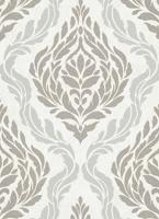 Dutch Wallcoverings Behang Carat Deluxe Medaillon Wit/Zilver 10060-14 - thumbnail