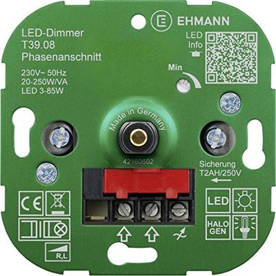 Ehmann 3900x0800 Dimmer (inbouw) Geschikt voor lampen: LED-lamp, Spaarlamp, Halogeenlamp, Gloeilamp Ehmann 3900x0800 Dimmer (inbouw) Geschikt voor lampen: LED-lamp, Spaarlamp, Halogeenlamp, Gloeilamp