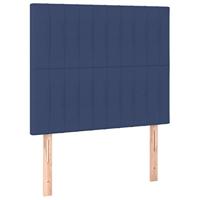 Boxspring met matras en LED stof blauw 120x200 cm - thumbnail