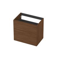 INK - Onderkast 2L A-sym Decor Tbv Grepen - 700x450x650 Mm - Warm Walnoot - thumbnail