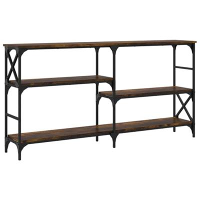 Wandtafel 150x29x76,5 cm bewerkt hout gerookt eikenkleurig