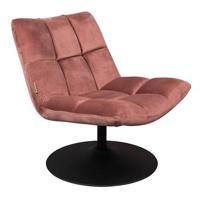 Dutchbone Fauteuil 'Bar' Velvet, kleur Roze - thumbnail