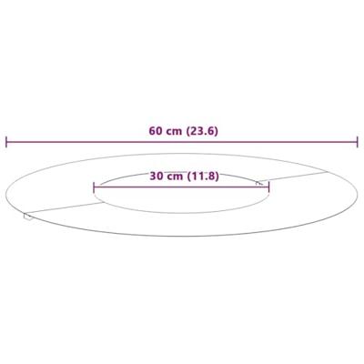 VidaXL Geschikt voor platte boomring antraciet ø30 / 60 cm staal