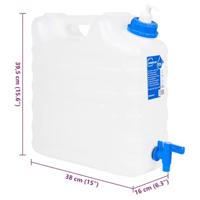 VidaXL Watertank met kraan en zeepdispenser 15 l kunststof - thumbnail