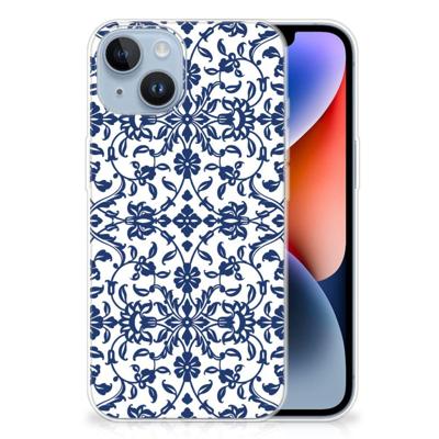 Apple iPhone 14 | TPU Case | Flower Blue Apple iPhone 14 | TPU Case | Flower Blue