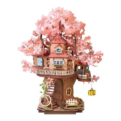 Robotime Sakura Boomhut Kersenbloesem Miniatuur Creatief Knutselen