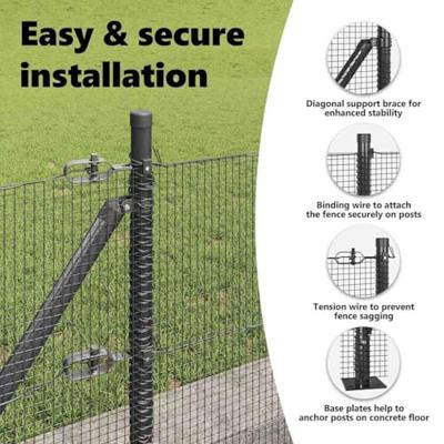 VidaXL Afrasteringspaal grijs 25 x 0,6 m (12 x 12 mm gaas)