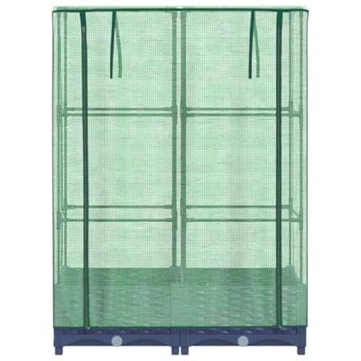 Plantenbak verhoogd met kashoes 80x40x123 cm rattanlook