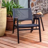 WOOOD Outdoor Fauteuil 'Pem' kleur Mat Zwart - thumbnail