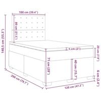 Boxspring met matras fluweel donkergroen 120x200 cm - thumbnail