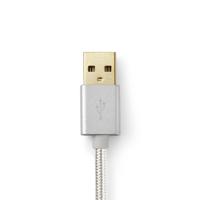 USB 2.0-Kabel voor Synchroniseren en Opladen | Verguld 3,0 m | USB A Male naar Micro-USB B Male-Kabel | Voor Aansluiten van Smartphones en Mobiele Apparaten - thumbnail