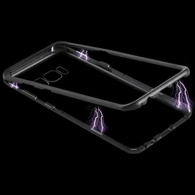 Magnetische metalen Frame gehard glas zorg voor Galaxy S8 (zwart) Magnetische metalen Frame gehard glas zorg voor Galaxy S8 (zwart)