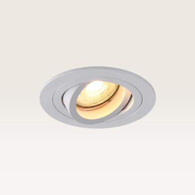 Inbouwspot Ovaro bianco - Diameter 92mm - Plat - GU10-fitting - IP20 voor binnen - Wit - Met doorlusbedrading