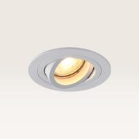 Inbouwspot Ovaro bianco - Diameter 92mm - Plat - GU10-fitting - IP20 voor binnen - Wit - Met doorlusbedrading - thumbnail