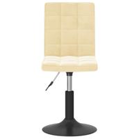 Eetkamerstoelen draaibaar 6 st fluweel crèmekleurig - thumbnail