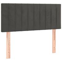 Boxspring met matras fluweel donkergrijs 90x200 cm - thumbnail