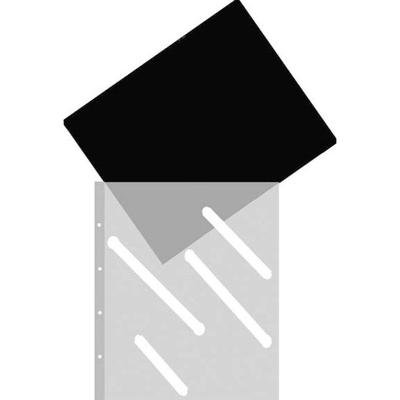 Single Transparante hoezen 38x46 cm zwart