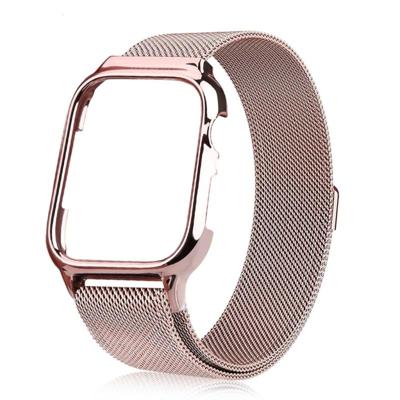 Milanese lus magnetische roestvrijstalen horlogeband met frame voor Apple Watch Series 4 44mm Milanese lus magnetische roestvrijstalen horlogeband met frame voor Apple Watch Series 4 44mm
