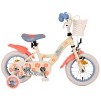 Disney stitch kinderfiets - meisjes - 12 inch - crème koraal blauw - thumbnail