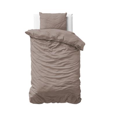 Primaviera Deluxe Uni Satijn Dekbedovertrek Taupe 140 x 200/220 cm