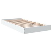 Bedframe bewerkt hout wit 100x200 cm - thumbnail