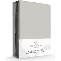 Primaviera Deluxe - Hoeslaken Katoen-Satijn - Grijs - 180 x 210 - thumbnail