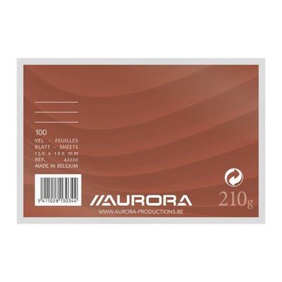 Systeemkaart Aurora 150x100mm lijn met rode koplijn 210gr wit 100 vel | 10 stuks Systeemkaart Aurora 150x100mm lijn met rode koplijn 210gr wit 100 vel | 10 stuks