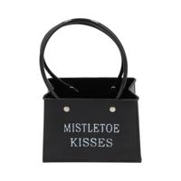 Bloempot tasmodel Mistletoe H12cm zwart - thumbnail