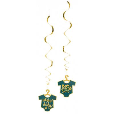 Decoratieswirls Rompertje &apos;Boy or Girl&apos; (2st)