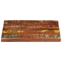 Tafelblad vierkant 60x60x1,5 cm massief gerecycled hout - thumbnail