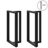 Bartafelpoten 2 st T-vormig 60x35x(100-101) cm staal zwart - thumbnail