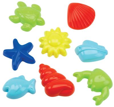 Ecoiffier onderwaterwereld zandvormen, 8st.