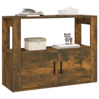 Dressoir 80x30x60 cm bewerkt hout gerookt eikenkleurig - thumbnail