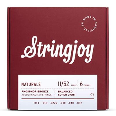 Stringjoy Naturals AC6 Super Light 11-52 snarenset voor westerngitaar Stringjoy Naturals AC6 Super Light 11-52 snarenset voor westerngitaar