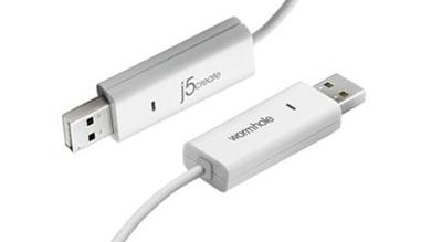 j5create KVM Aansluitkabel [1x USB-A 2.0 stekker - 1x USB-A 2.0 stekker] 1.80 m Wit