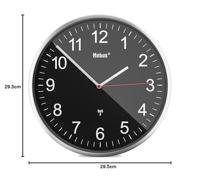 Mebus 19578 Wandklok Zendergestuurd 30 cm Zilver - thumbnail