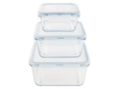 LIVARNO home Glazen vershoudbakjes (Vierkant)