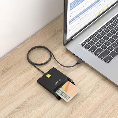 Kaartlezer Extern DNI Aisens ASCR-SN06-BK Zwart - thumbnail