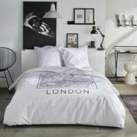 Beddengoedset - TODAY - JAVA - 2 personen - 240x220 cm - Katoen - London print - Wit - thumbnail