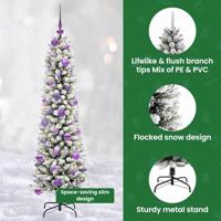 VidaXL Kunstkerstboom met 150 led wit 150 cm pvc en metaal en plastic - thumbnail