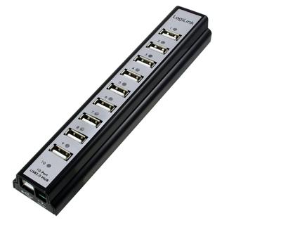 LogiLink UA0096 USB hub 10 poorten